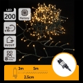 Aigostar - LED-Außen-Weihnachtslichterkette 200 LEDs/8 Funktionen 8 m IP44 warmweiß