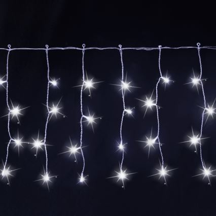 Aigostar - LED-Außen-Weihnachtslichterkette 200xLED 8x0,4m IP44 Kaltweiß
