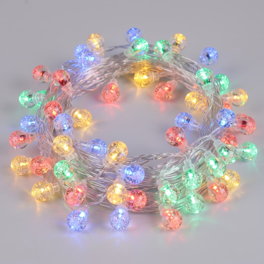 Aigostar - LED-Außen-Weihnachtslichterkette 25xLED/8 Funktionen 3xAA 2,8m IP44 mehrfarbig