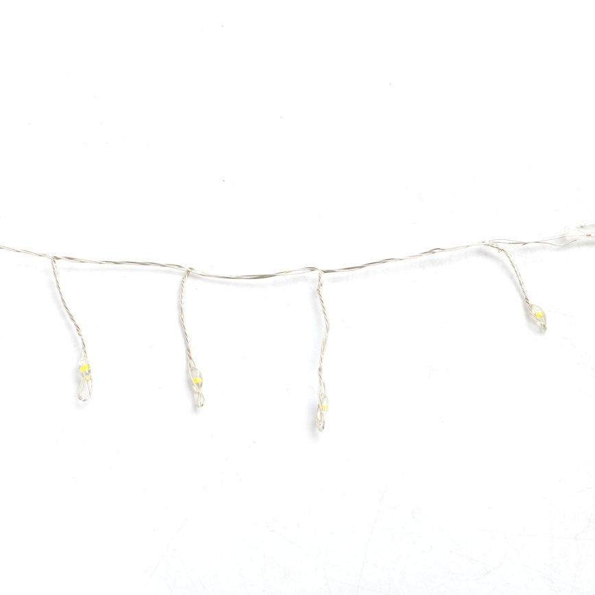 Aigostar - LED-Außen-Weihnachtslichterkette 300 LEDs / 8 Funktionen 3xAA 9,3 m IP44 warmweiß