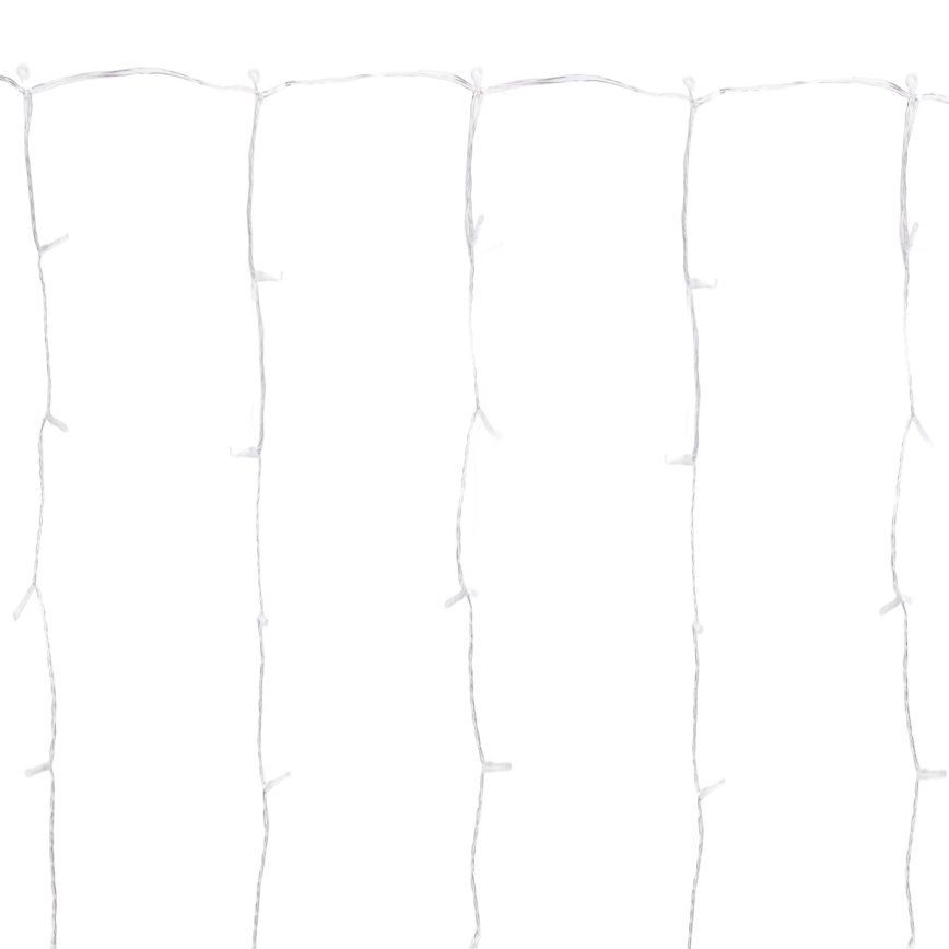 Aigostar - LED-Außen-Lichterkette 300xLED/8 Funktionen 3x1m IP44 kaltweiß + Fernbedienung