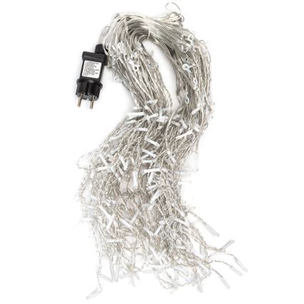 Aigostar - LED-Außen-Weihnachtslichterkette 300xLED/8 Funktionen 15x0,4 m IP44 kaltweiß