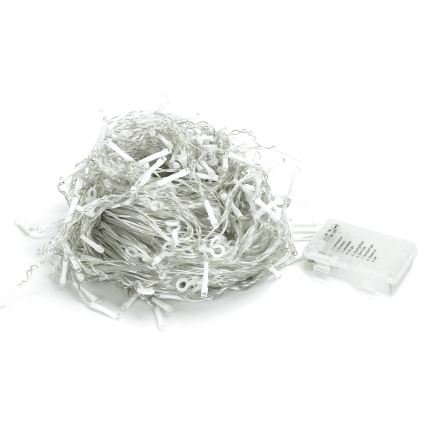 Aigostar - LED-Außen-Weihnachtslichterkette 300 LEDs / 8 Funktionen, 3xAA, 18x0,6 m, IP44, kaltweiß