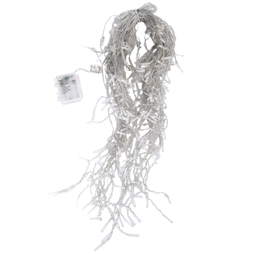 Aigostar - LED-Lichterkette für den Außenbereich, 300 LEDs, 8 Funktionen, 3xAA, 18x0,6 m, IP44, mehrfarbig