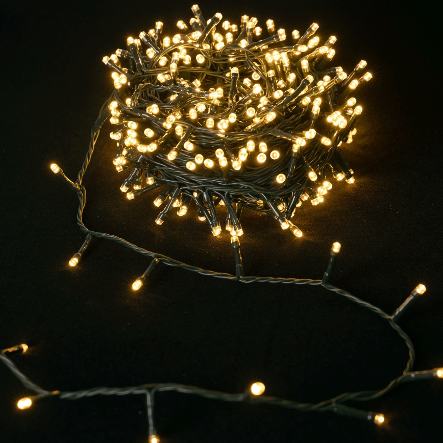 Aigostar - LED-Weihnachtslichterkette für den Außenbereich, 400xLED/8 Funktionen, 4xAA, 20,3 m, IP44, warmweiß