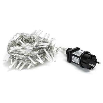 Aigostar - LED-Außen-Weihnachtslichterkette 50 LEDs / 8 Funktionen, 8 m, IP44, kaltweiß