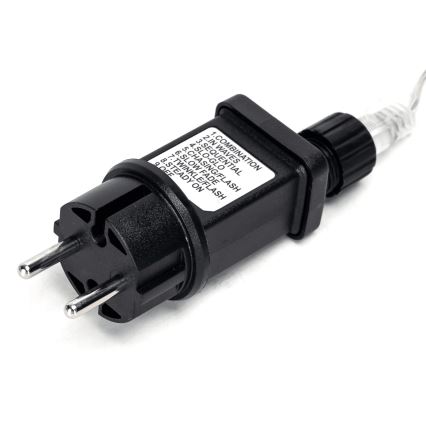Aigostar - LED-Außen-Weihnachtslichterkette 50 LEDs / 8 Funktionen, 8 m, IP44, kaltweiß