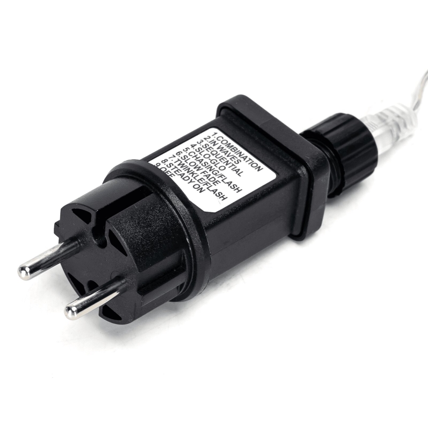 Aigostar - LED-Außen-Weihnachtslichterkette 50 LEDs / 8 Funktionen, 8 m, IP44, kaltweiß