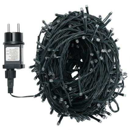 Aigostar - LED-Außen-Weihnachtslichterkette, 500 LEDs, 8 Funktionen, 53 m, IP44, kaltweiß