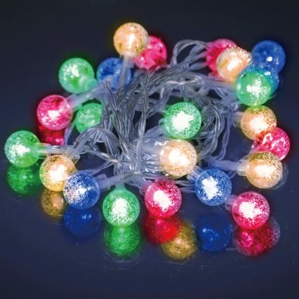 Aigostar - LED-Außen-Weihnachtslichterkette 50xLED/8 Funktionen 3xAA 5,3m IP44 mehrfarbig