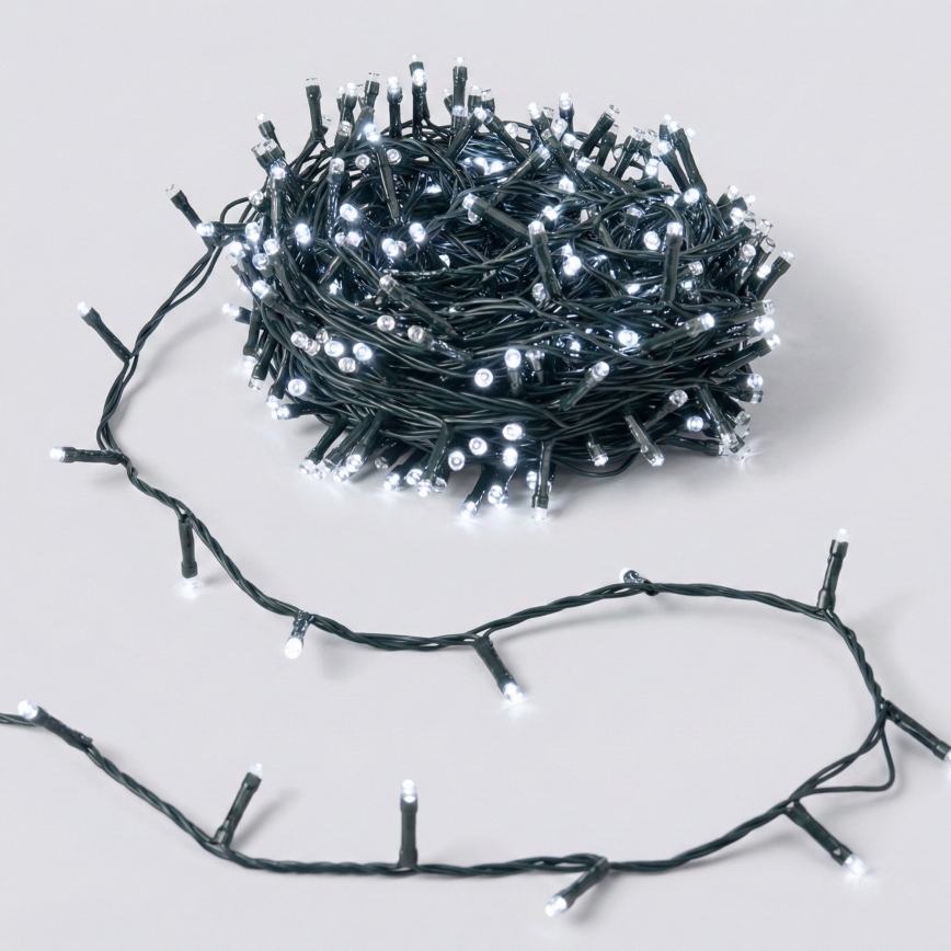 Aigostar - LED-Außen-Weihnachtslichterkette 50xLED/8 Funktionen 8m IP44 Kaltweiß