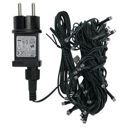 Aigostar - LED-Außen-Weihnachtslichterkette 50xLED/8 Funktionen 8m IP44 Kaltweiß
