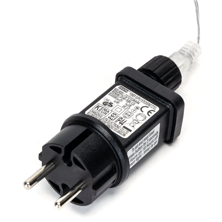Aigostar - LED Außen-Weihnachtslichterkette 50xLED/8 Funktionen 8m IP44 warmweiß