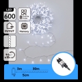 Aigostar - LED-Außen-Weihnachtslichterkette 600 LEDs/8 Funktionen 33m IP44 Kaltweiß