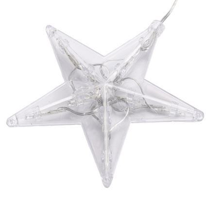 Aigostar - LED Außen-Weihnachts-Lichterkette 70xLED 1,2x1m IP44 kaltweiß mit Sternen