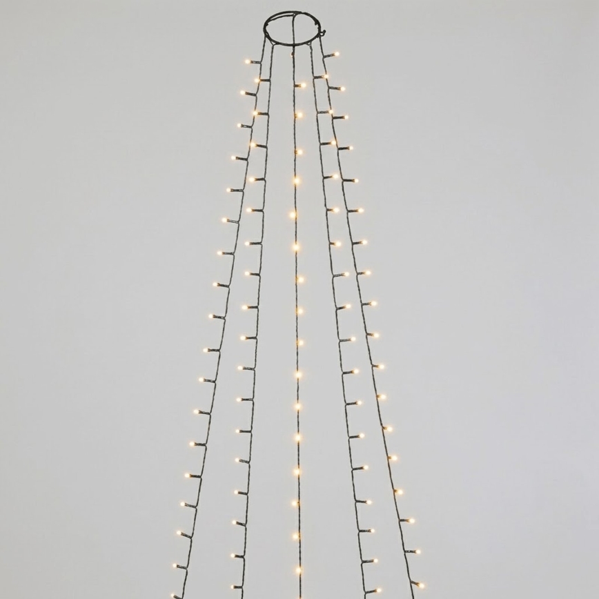Aigostar - LED Außen-Weihnachtslichterkette 72xLED/8 Funktionen 3xAA 1,2m IP44 warmweiß