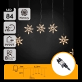 Aigostar - LED-Außen-Weihnachtslichterkette 84 LEDs/8 Funktionen 1,2 x 1 m IP44 warmweiß, mit Schneeflocken