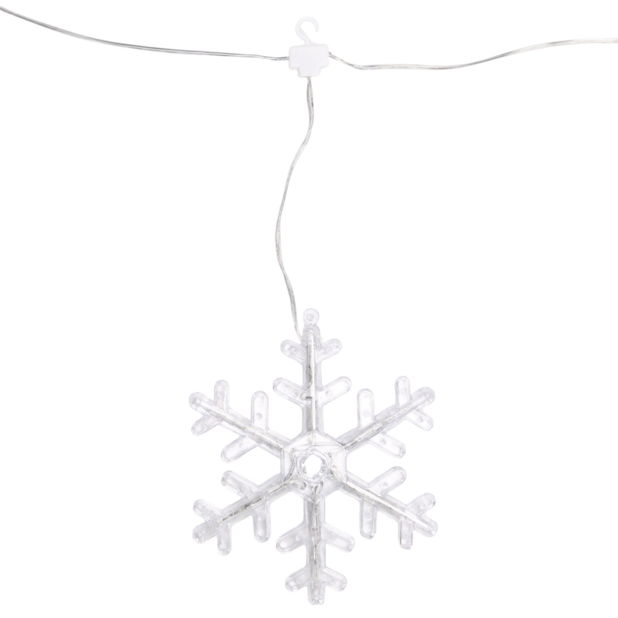 Aigostar - LED-Außen-Weihnachtslichterkette 84 LEDs / 8 Funktionen, 1,2×1 m, IP44, kaltweiß, Schneeflocken