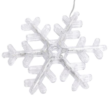 Aigostar - LED-Außen-Weihnachtslichterkette, 84 LEDs / 8 Funktionen, 1,2×1 m, IP44, kaltweiß, Schneeflocken