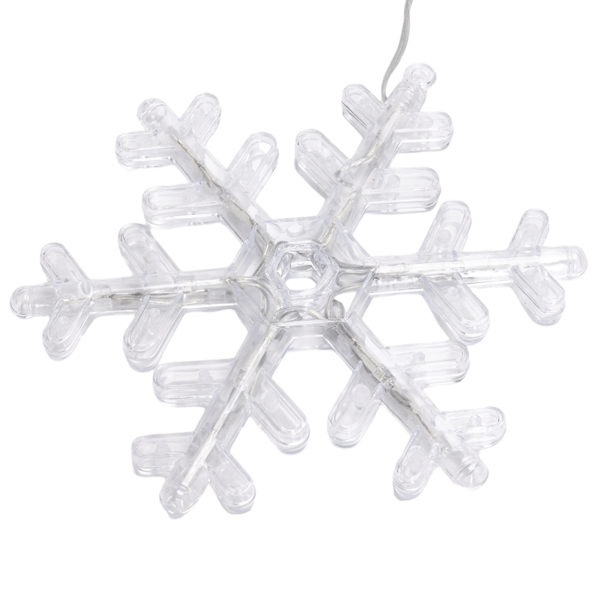Aigostar - LED-Außen-Weihnachtslichterkette, 84 LEDs / 8 Funktionen, 1,2×1 m, IP44, kaltweiß, Schneeflocken