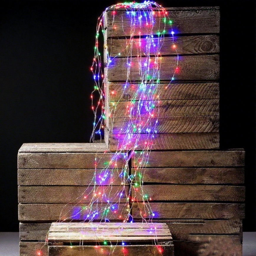 Aigostar - LED-Außen-Weihnachtslichterkette 900 LEDs/8 Funktionen 6 m IP44 mehrfarbig
