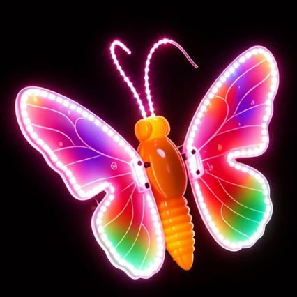 Aigostar - LED-Außendekoration 162 LEDs 42 cm IP44 Schmetterling/mehrfarbig