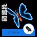 Aigostar - LED-Außendekoration 468xLED 75 cm IP44 Schmetterling/blau