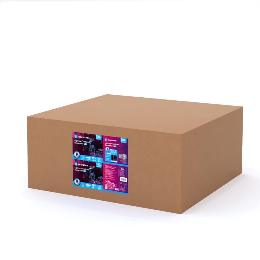 Aigostar - LED-Außendekoration LED/3,6W/31/230V 6500K 90/45cm IP44 Rentier mit Schlitten