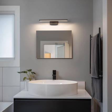 Aigostar - LED-Badezimmer-Spiegelleuchte LED/8W/230V 4000K 40 cm IP44 schwarz