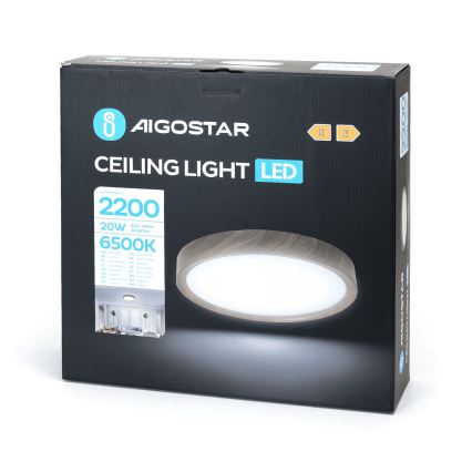 Aigostar - LED-Deckenleuchte LED/20W/230V 6500K d 33,7 cm