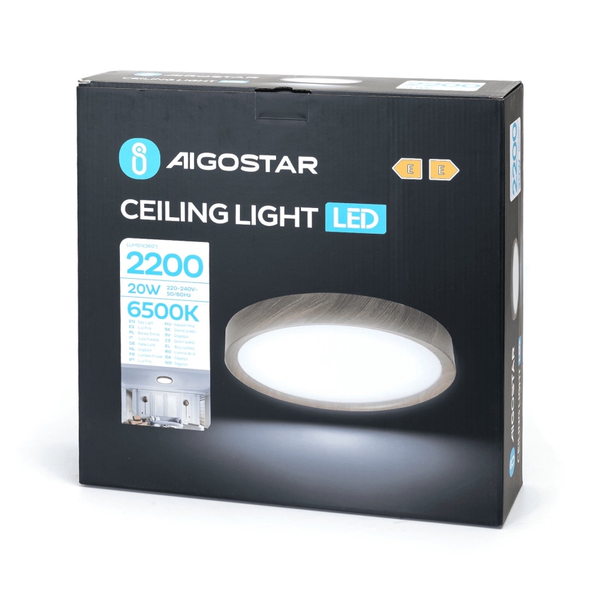 Aigostar - LED-Deckenleuchte LED/20W/230V 6500K d 33,7 cm
