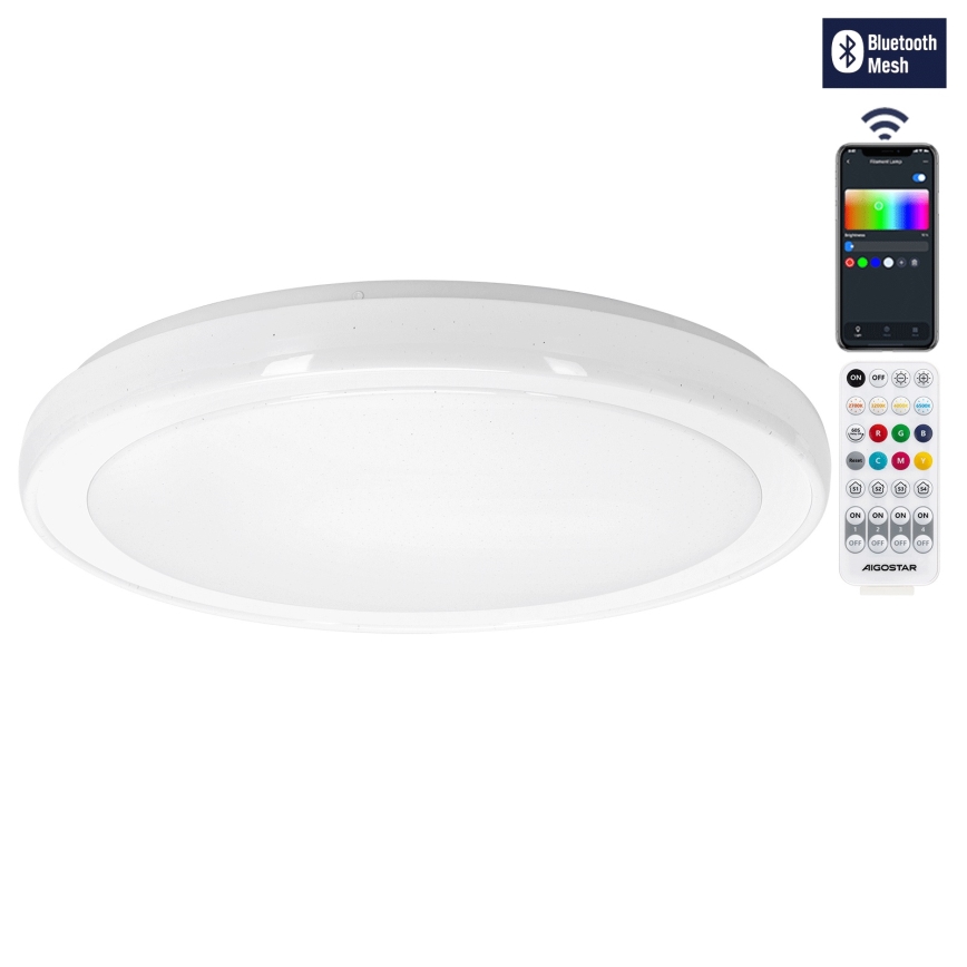 Aigostar - LED-dimmbare Deckenleuchte MESH LED/36W/230V 3000-6500K Ø 49,5 cm + Fernbedienung
