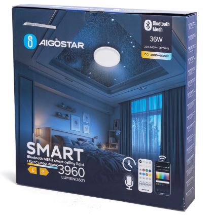 Aigostar - LED-dimmbare Deckenleuchte MESH LED/36W/230V 3000-6500K Ø 49,5 cm + Fernbedienung