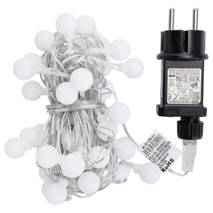 Aigostar - LED-Außen-Lichterkette 50xLED/8 Funktionen 5 m IP44 warmweiß