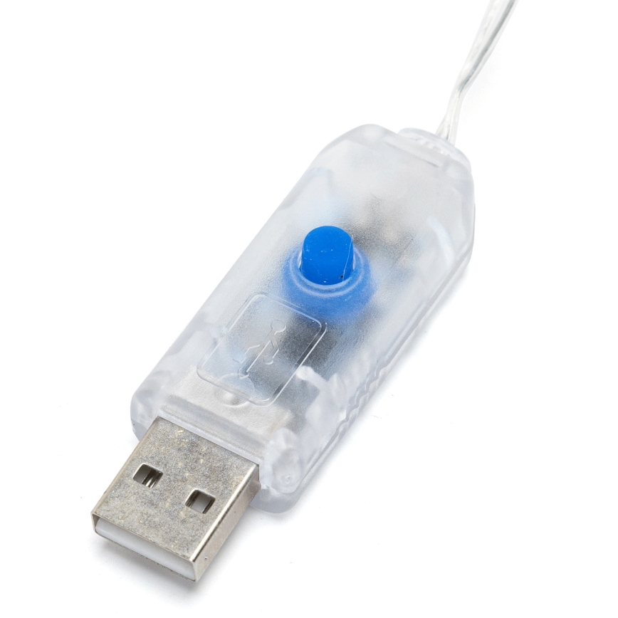 Aigostar - LED-Dekorationslichterkette 80xLED/5W/USB 13 m warmweiß