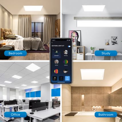 Aigostar - LED dimmbares Einbaupanel 32W/230V Wi-Fi 60x60 cm