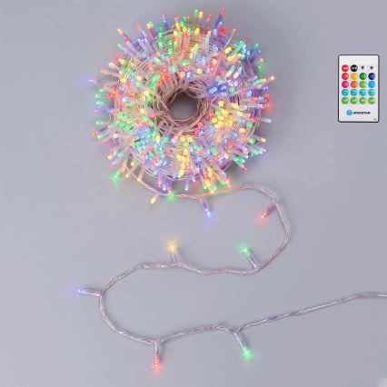 Aigostar - LED dimmbare Weihnachts-Lichterkette für den Außenbereich mit Bewegungsmelder 100xLED/3xAA 12m mehrfarbig + Fernbedienung