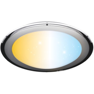 Aigostar - LED dimmbare Deckenleuchte LED/60W/230V 2700-6500K Ø 52,7 cm Chrom + Fernbedienung