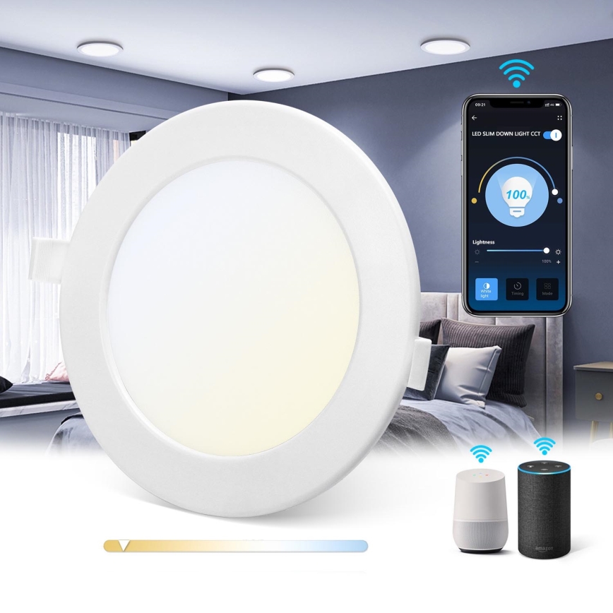 Aigostar - LED Dimmbare Einbauleuchte LED/12W/230V d. 17 cm Wi-Fi