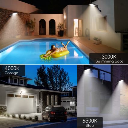 Aigostar - LED dimmbare Solarlampe mit Sensor LED/2,3W/5,5V IP65 1800 mAh + Fernbedienung