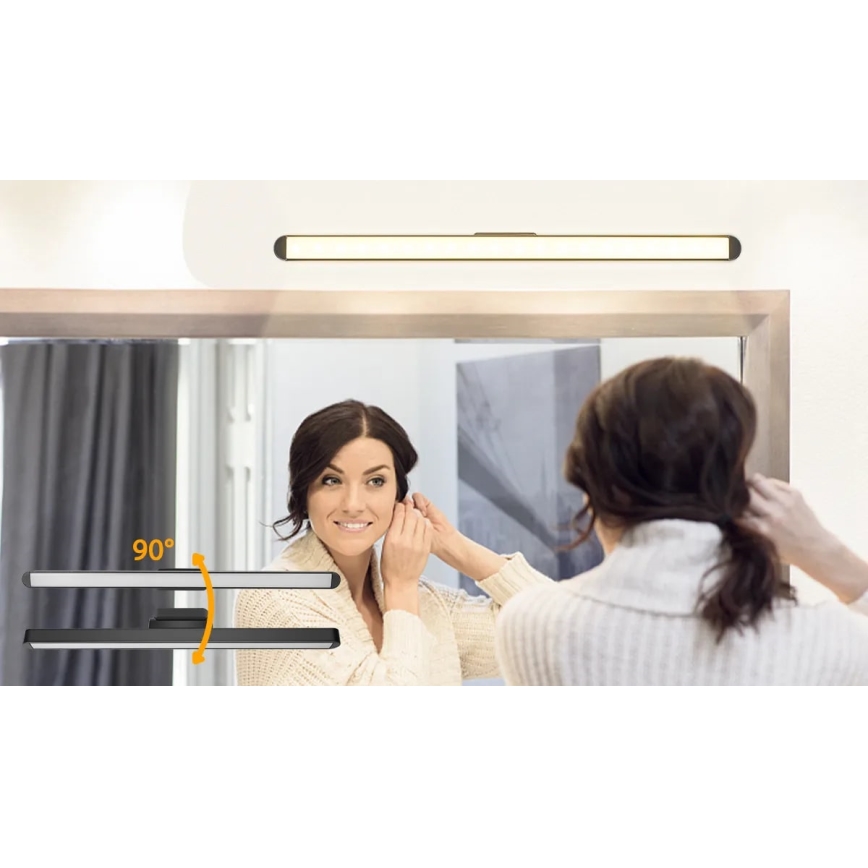 Aigostar - Dimmbare, wiederaufladbare LED-Spiegelleuchte LED/2,9W/5V 2000 mAh