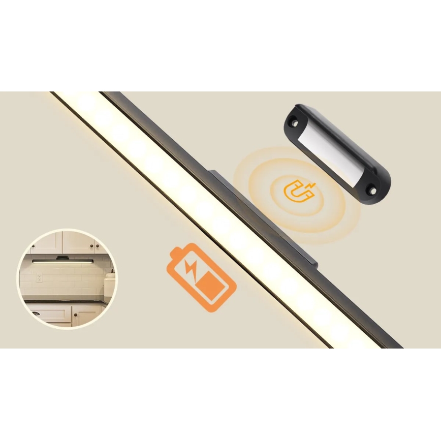 Aigostar - Dimmbare, wiederaufladbare LED-Spiegelleuchte LED/2,9W/5V 2000 mAh