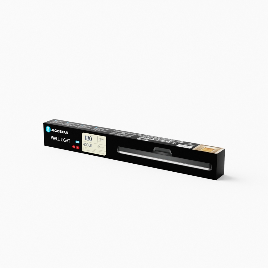 Aigostar - Dimmbare, wiederaufladbare LED-Spiegelleuchte LED/2,9W/5V 2000 mAh
