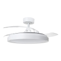 Aigostar - LED dimmbarer Deckenventilator LED/50W/230V 2700-6500K 106 cm weiß + Fernbedienung