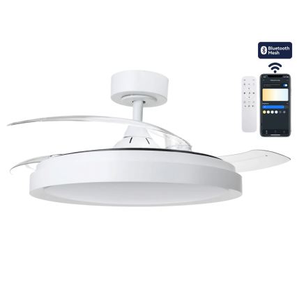 Aigostar - Dimmbarer LED-Deckenventilator LED/50W/230V 2700-6500K Durchmesser 106 cm Weiß + Fernbedienung