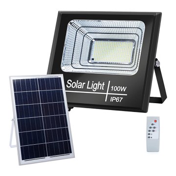 Aigostar - LED dimmbarer Solarstrahler LED/100W/3,2V IP67 2000 mAh + Fernbedienung