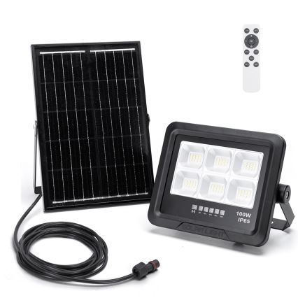 Aigostar - LED Dimmbarer Solarstrahler LED/100W/3,4V IP65 10000 mAh + Fernbedienung