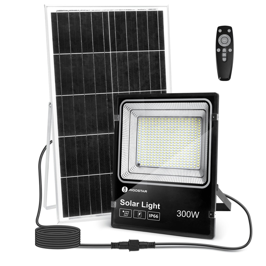Aigostar - LED Dimmbarer Solarstrahler LED/300W/3,2V IP66 25000 mAh + Fernbedienung