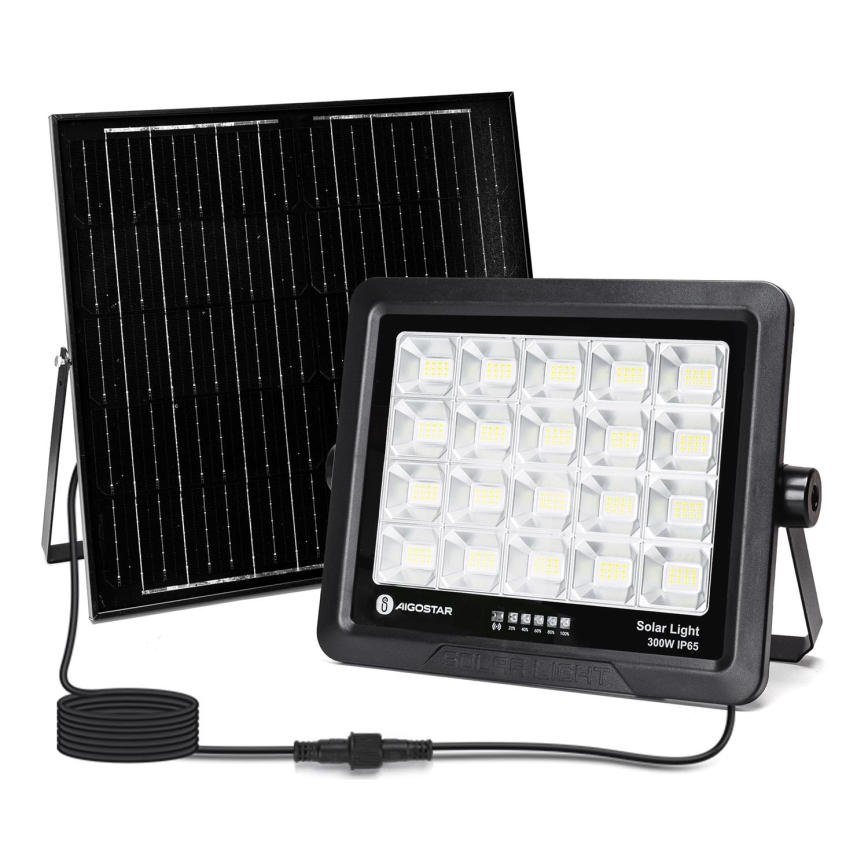 Aigostar - LED Dimmbarer Solarstrahler LED/300W/3,4V IP65 20000 mAh + Fernbedienung