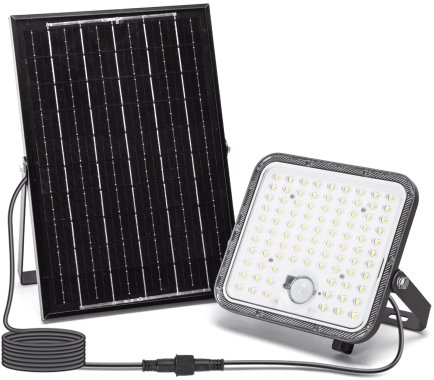Aigostar - LED Dimmbarer Solarstrahler mit Sensor LED/120W/3,4V 6500K IP66 8000 mAh + Fernbedienung